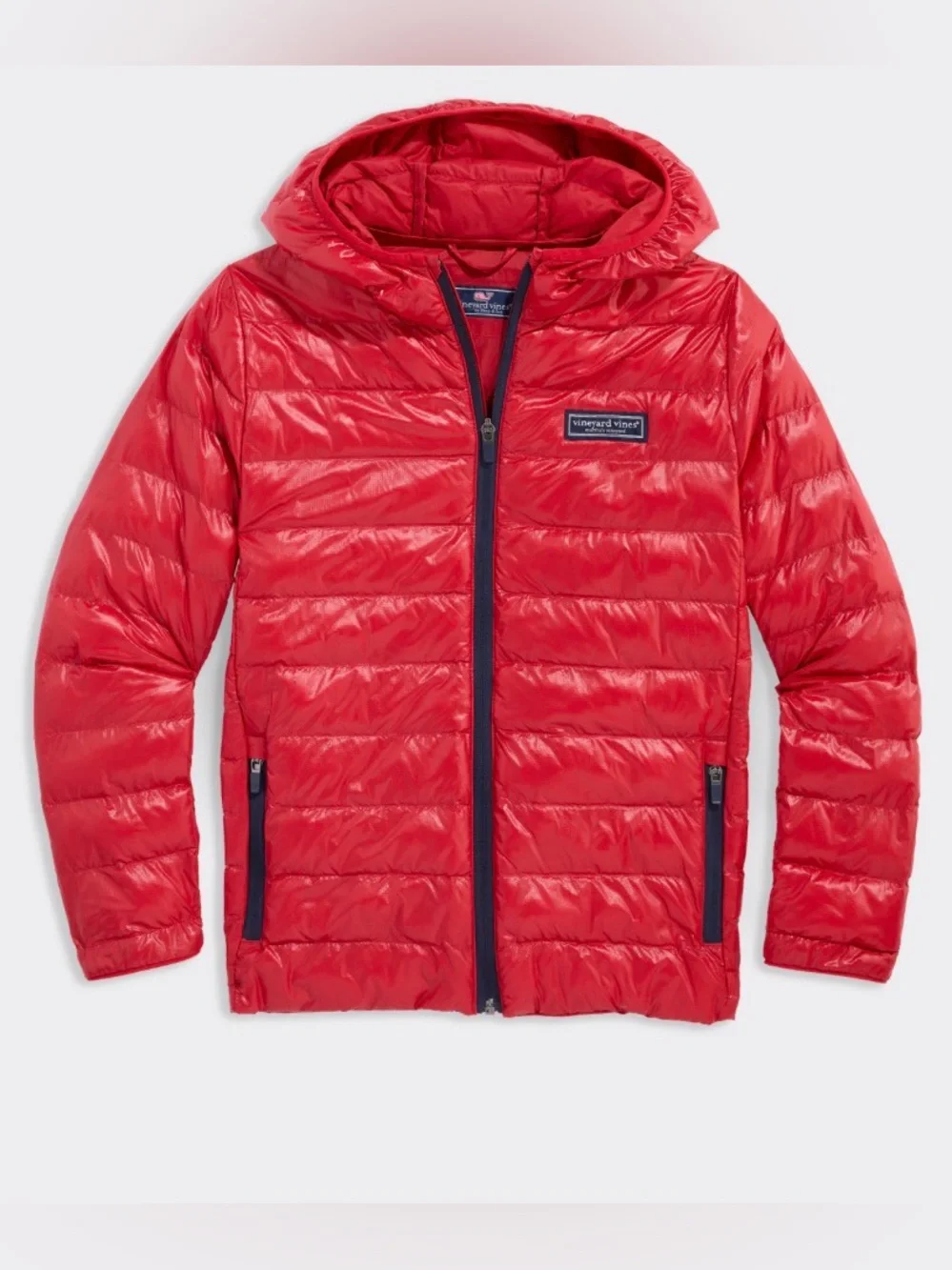 Vineyard Vines Boys' Hooded Lightweight Packable Puffer Jacket